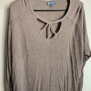 Democracy rustic loose fitting long sleeve shirt